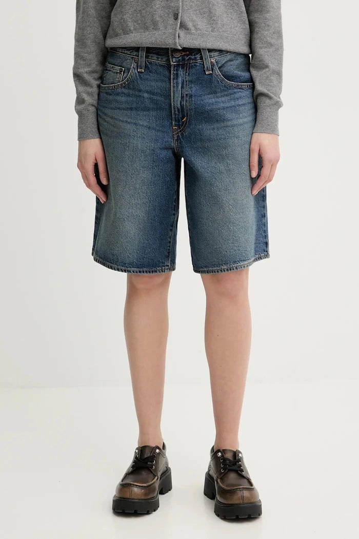 Levi's kadın denim baggy dad kısa şort