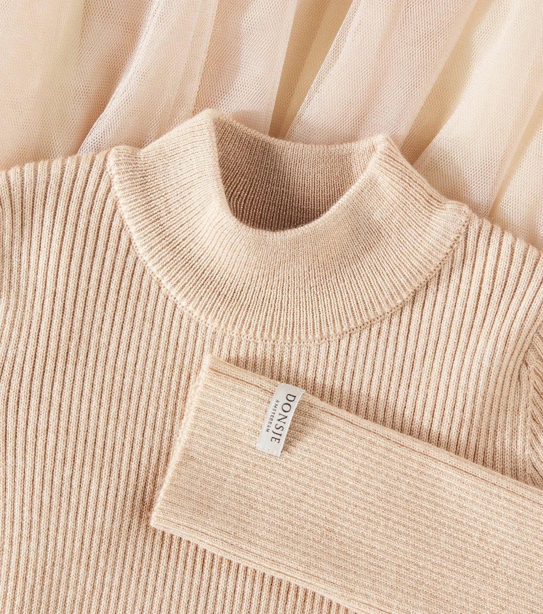 Donsje - Lotus tulle and wool-blend dress
