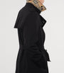 Burberry Black Long Kensington Heritage Trench Coat