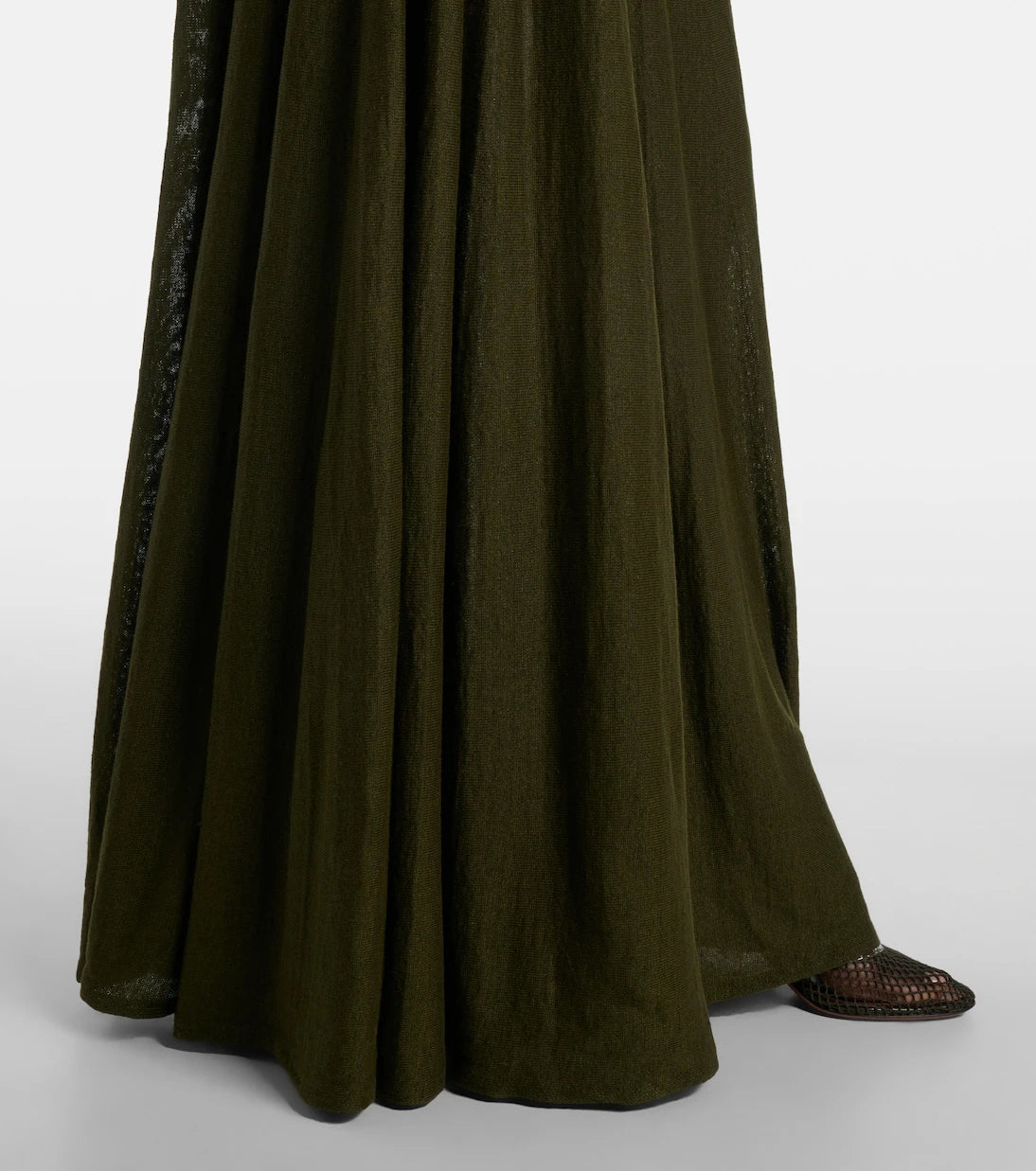 Alaïa - Linen-blend bustier dress