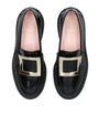 Roger Vivier Black Leather Viv' Rangers Loafers