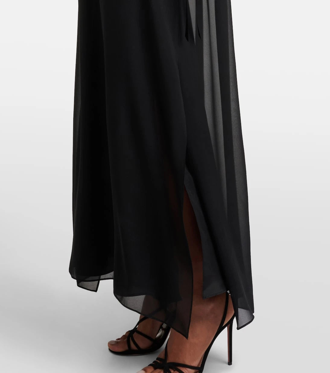 Nina Ricci - Gathered sheer silk maxi dress