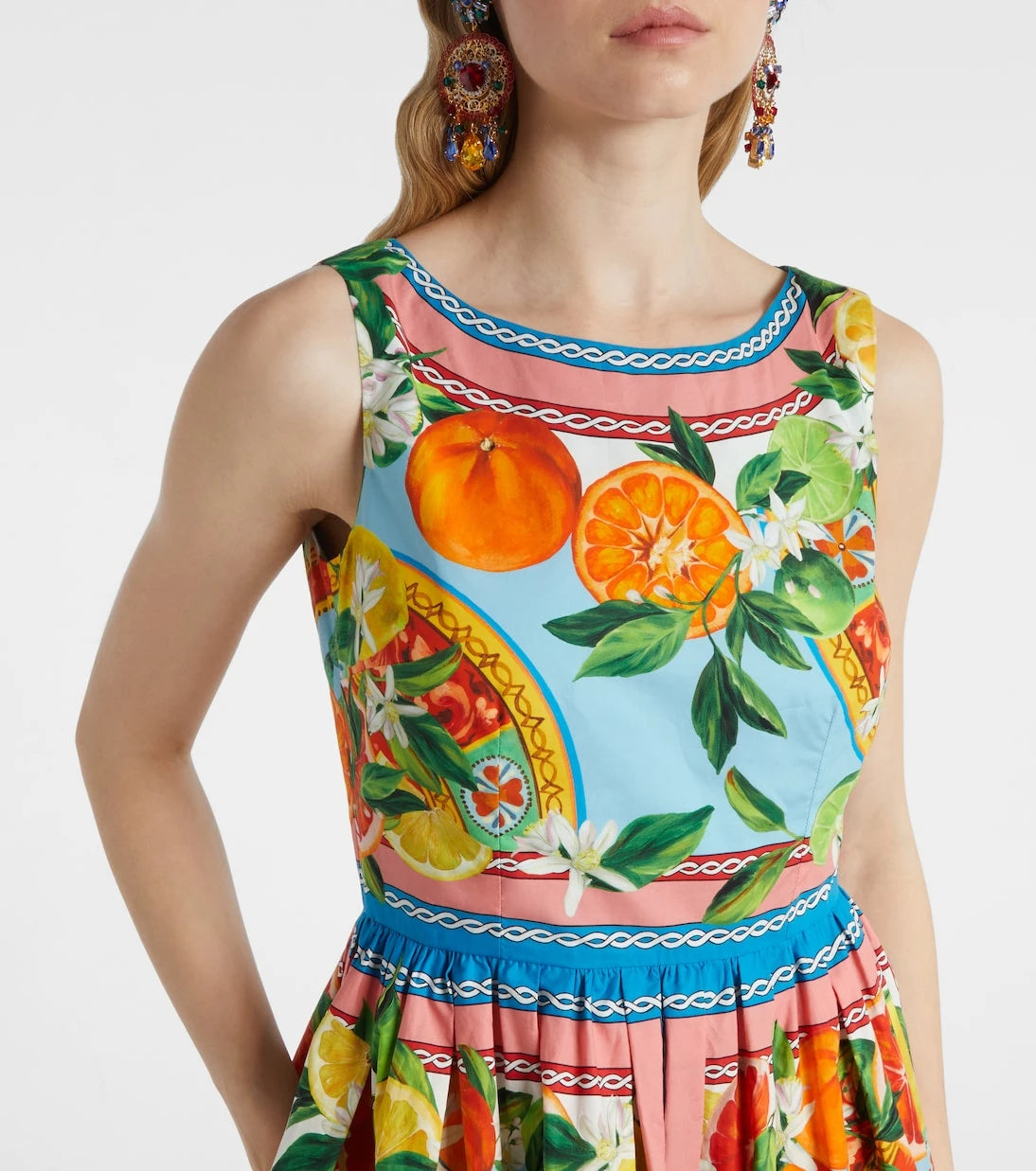Dolce&Gabbana - Taormina printed cotton midi dress