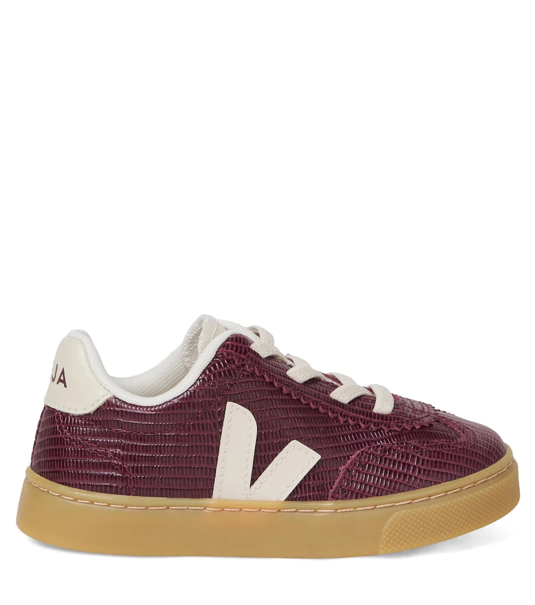 Veja Kids - Volley suede-trimmed leather sneakers