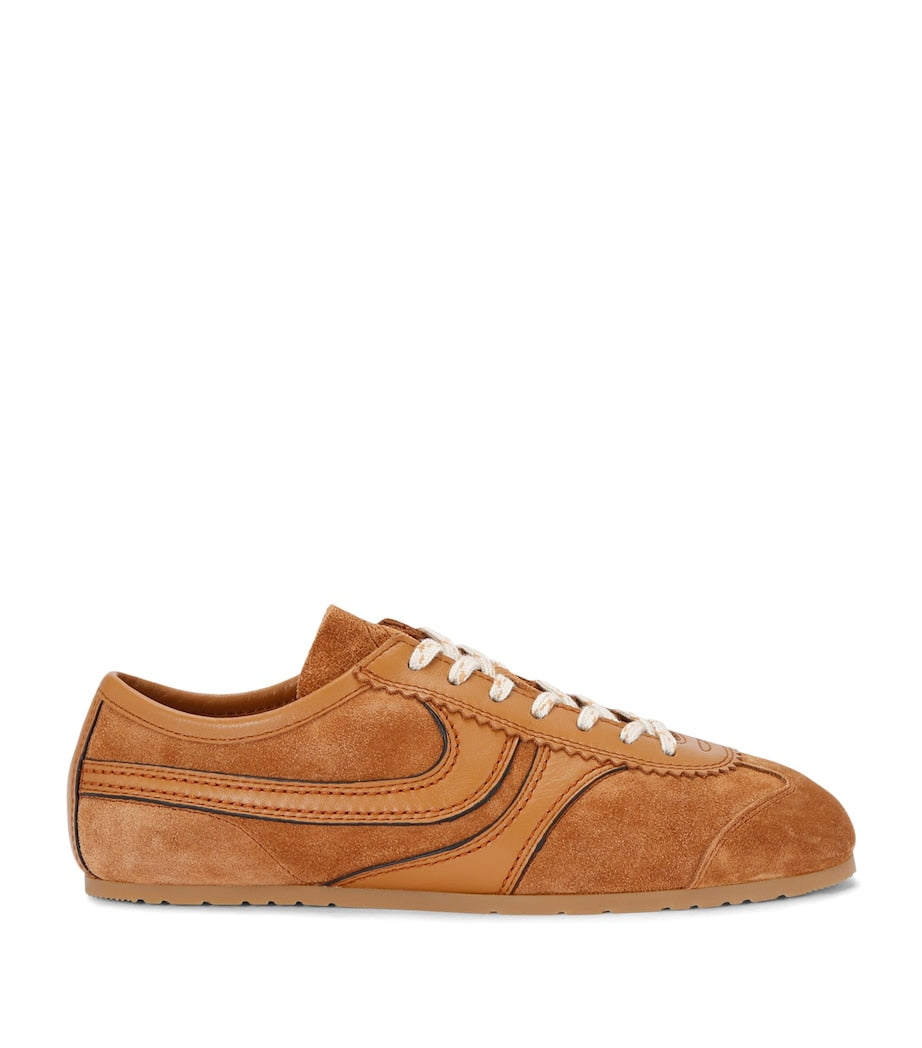 DRIES VAN NOTEN Beige Suede Dustin Sneakers