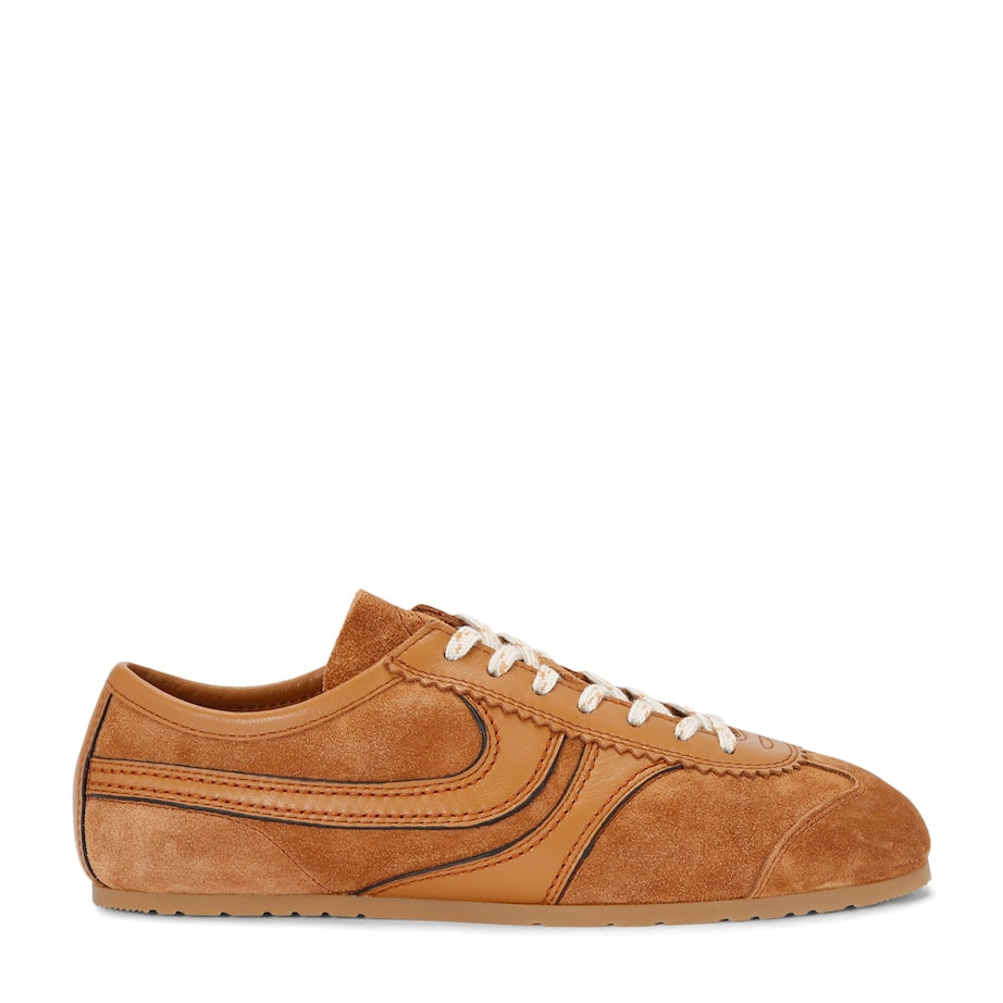 DRIES VAN NOTEN Beige Suede Dustin Sneakers