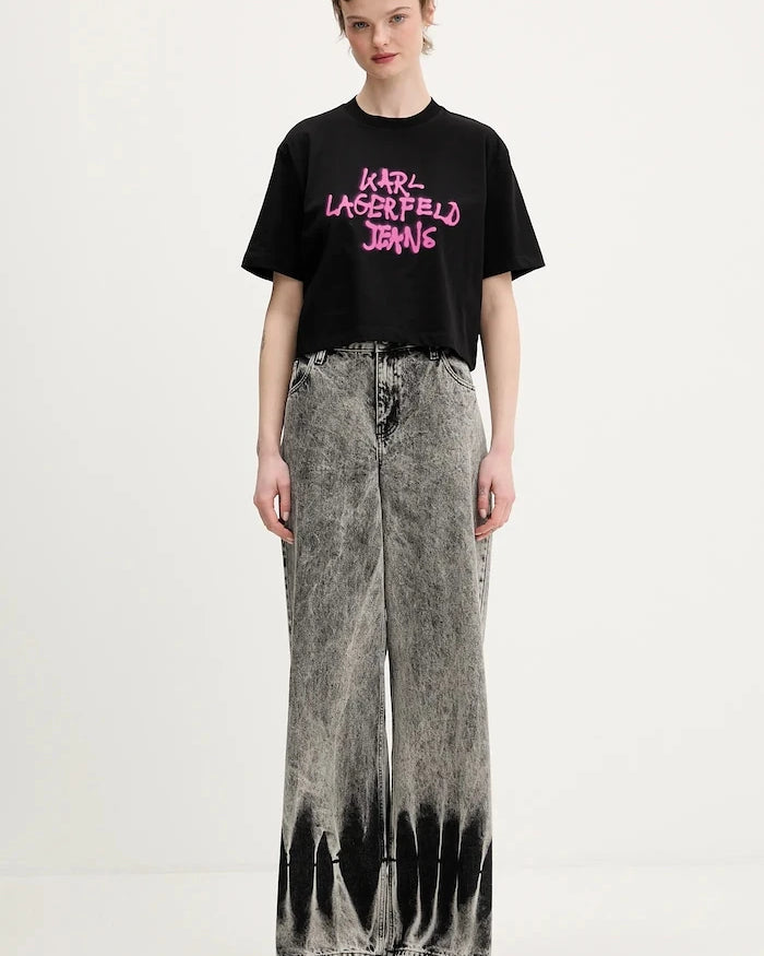 Pamuklu Tişört Karl Lagerfeld Jeans