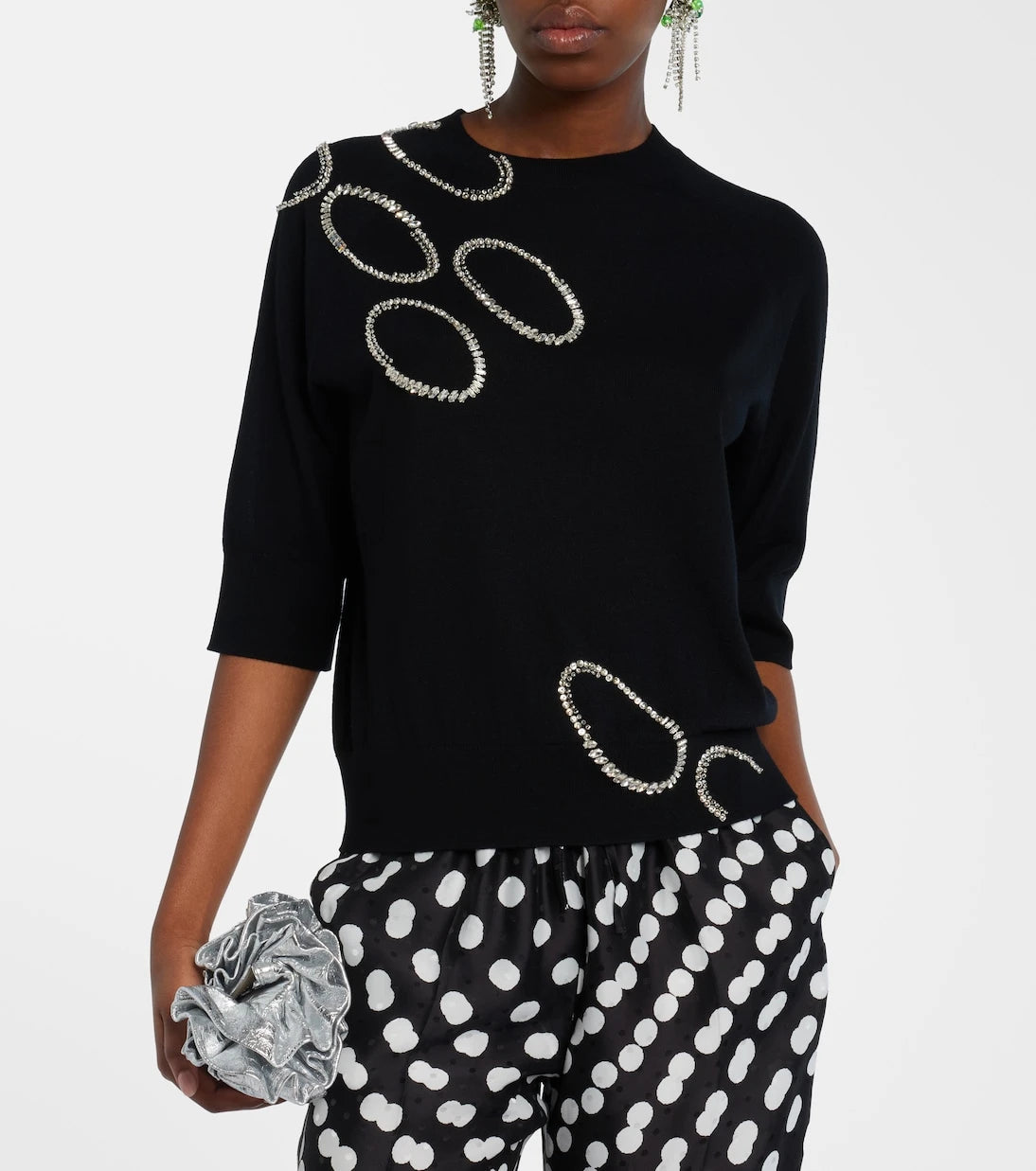Dries Van Noten - Embellished wool sweater