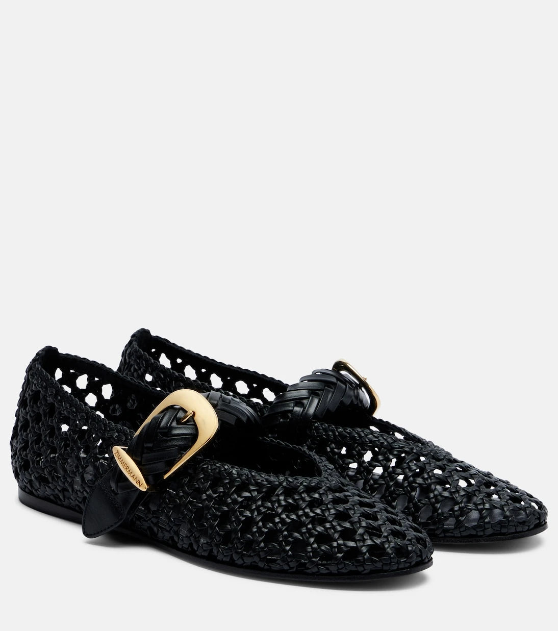 Zimmermann - Alchemy braided leather Mary Jane flats