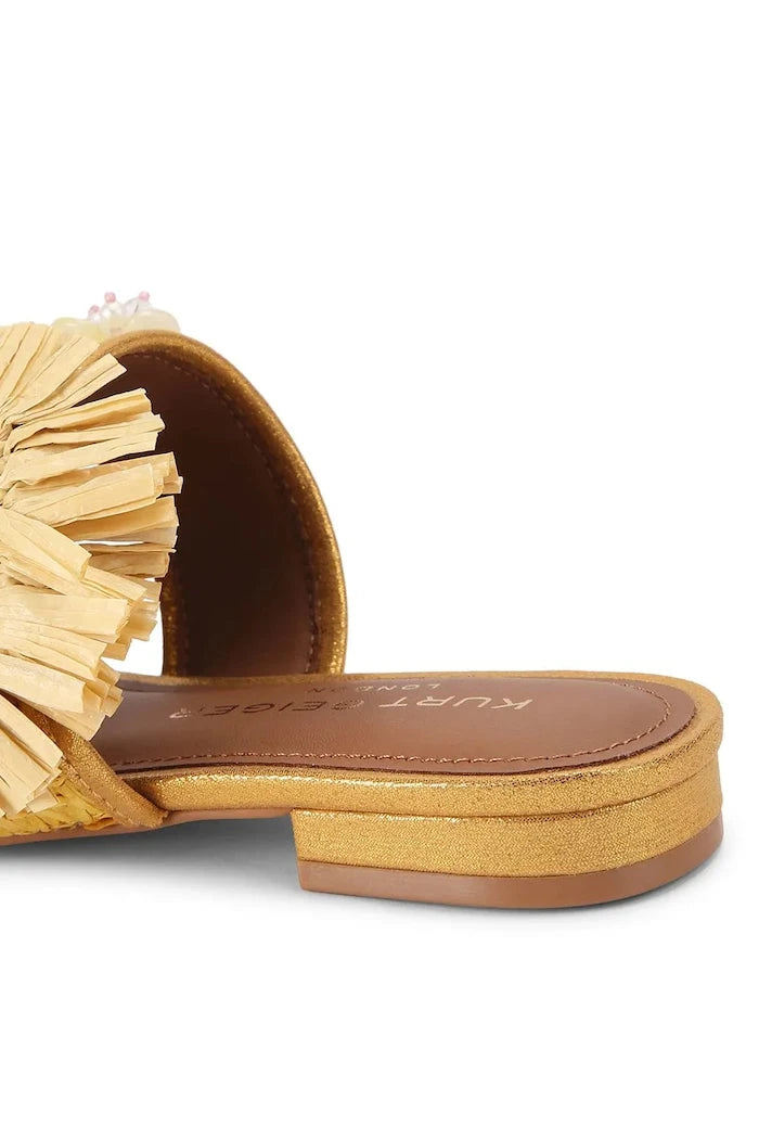 Kurt Geiger London чехли дамски Raffia Buckle Flat Sdl