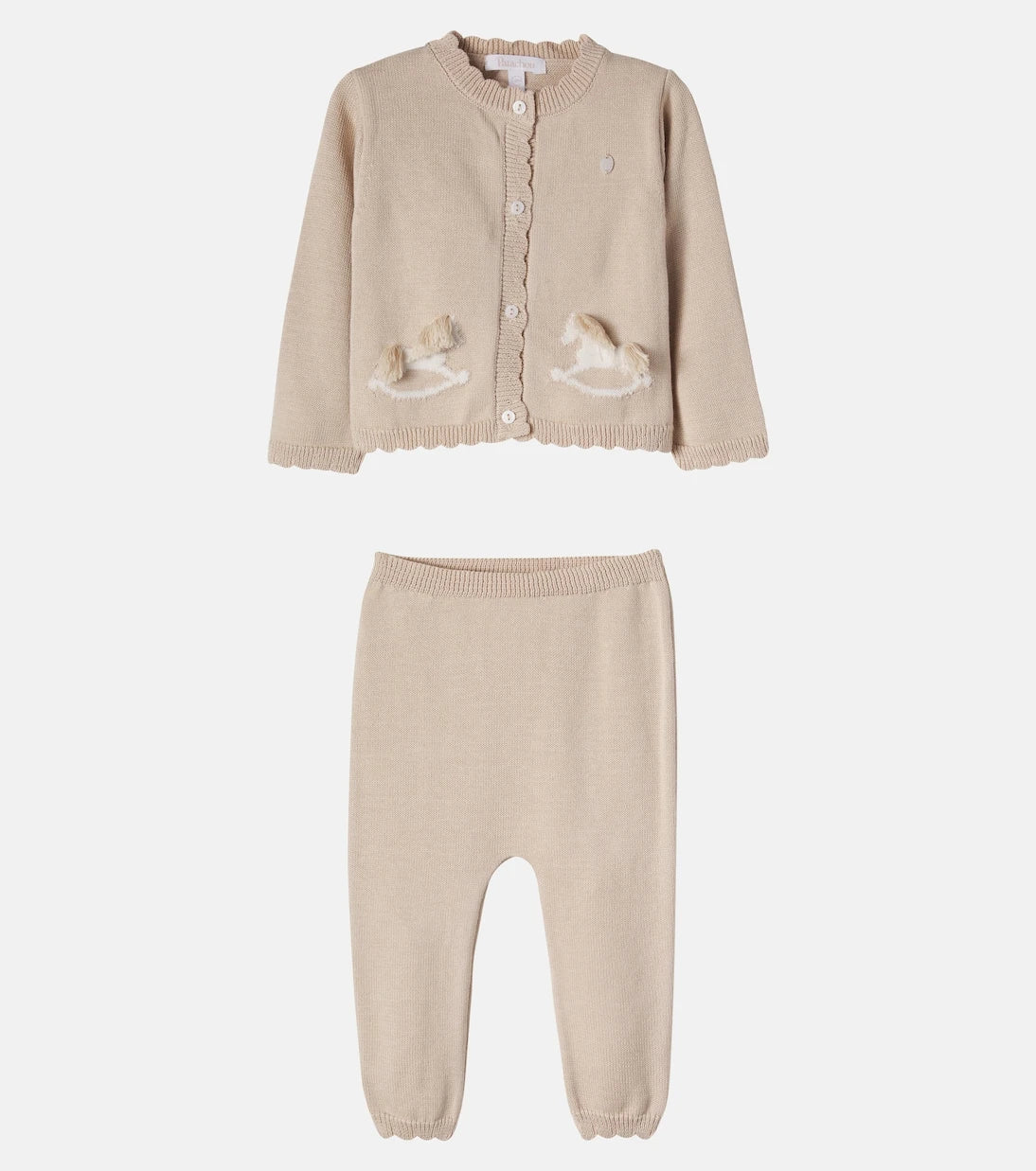 Patachou - Baby cotton cardigan and pants set