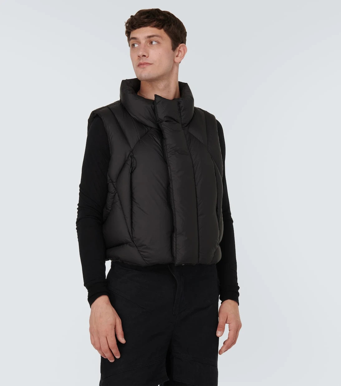 Entire Studios - Grid cropped down vest
