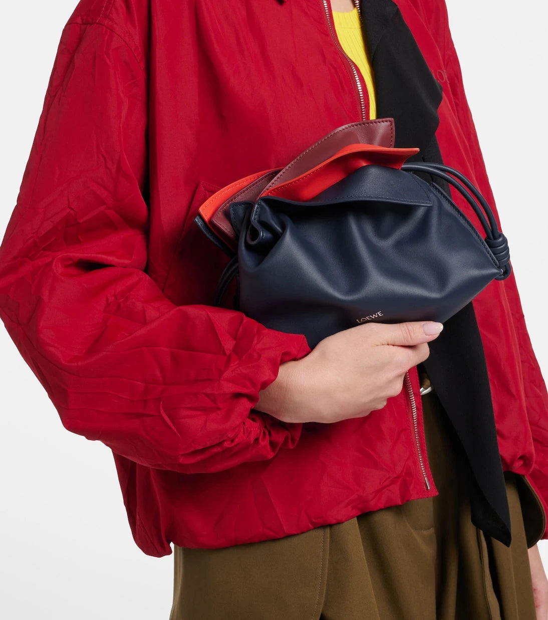 Loewe - Layered Flamenco Mini leather clutch
