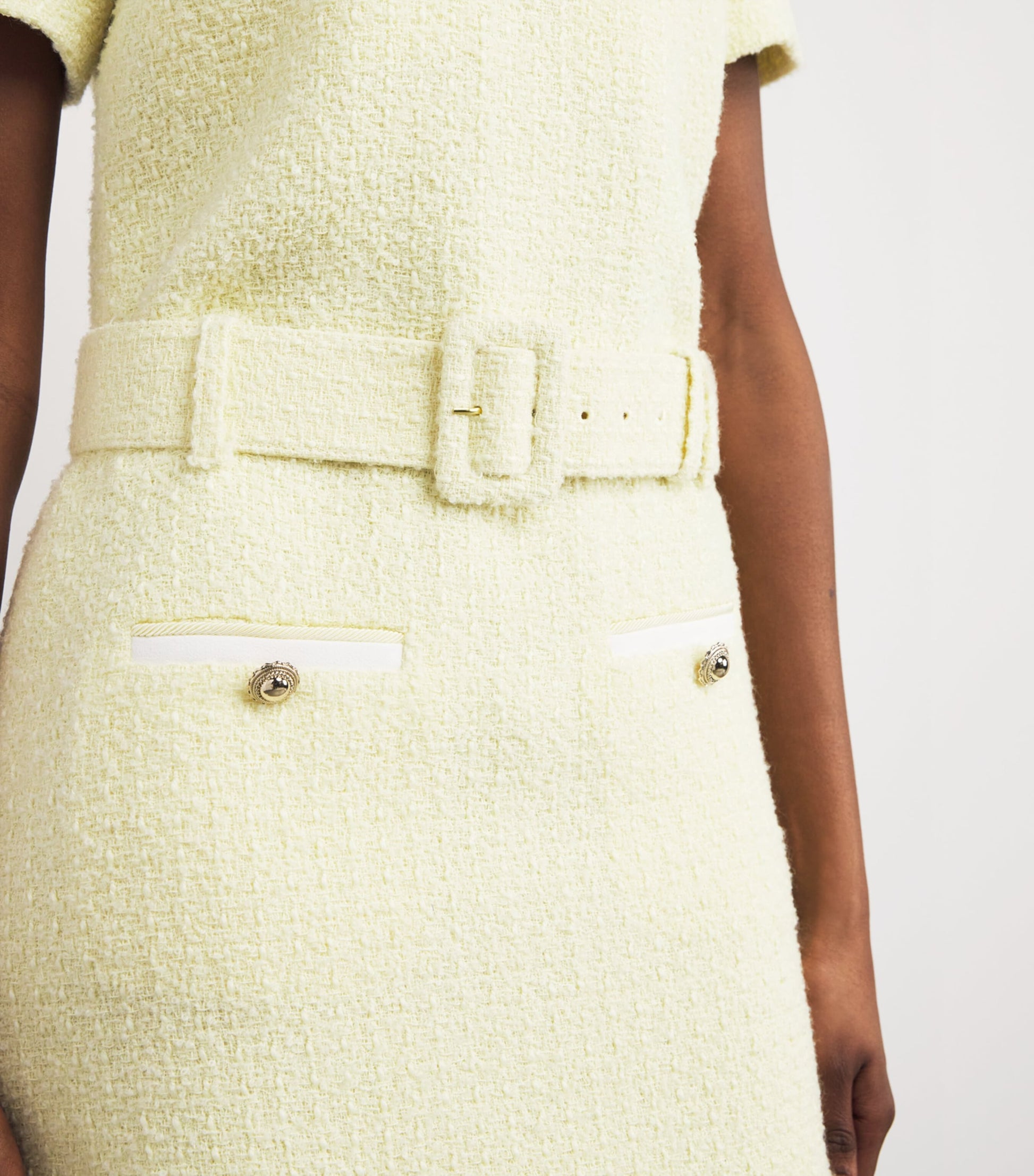 Self-Portrait Bouclé Belted Mini Dress