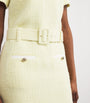 Self-Portrait Yellow Bouclé Belted Mini Dress