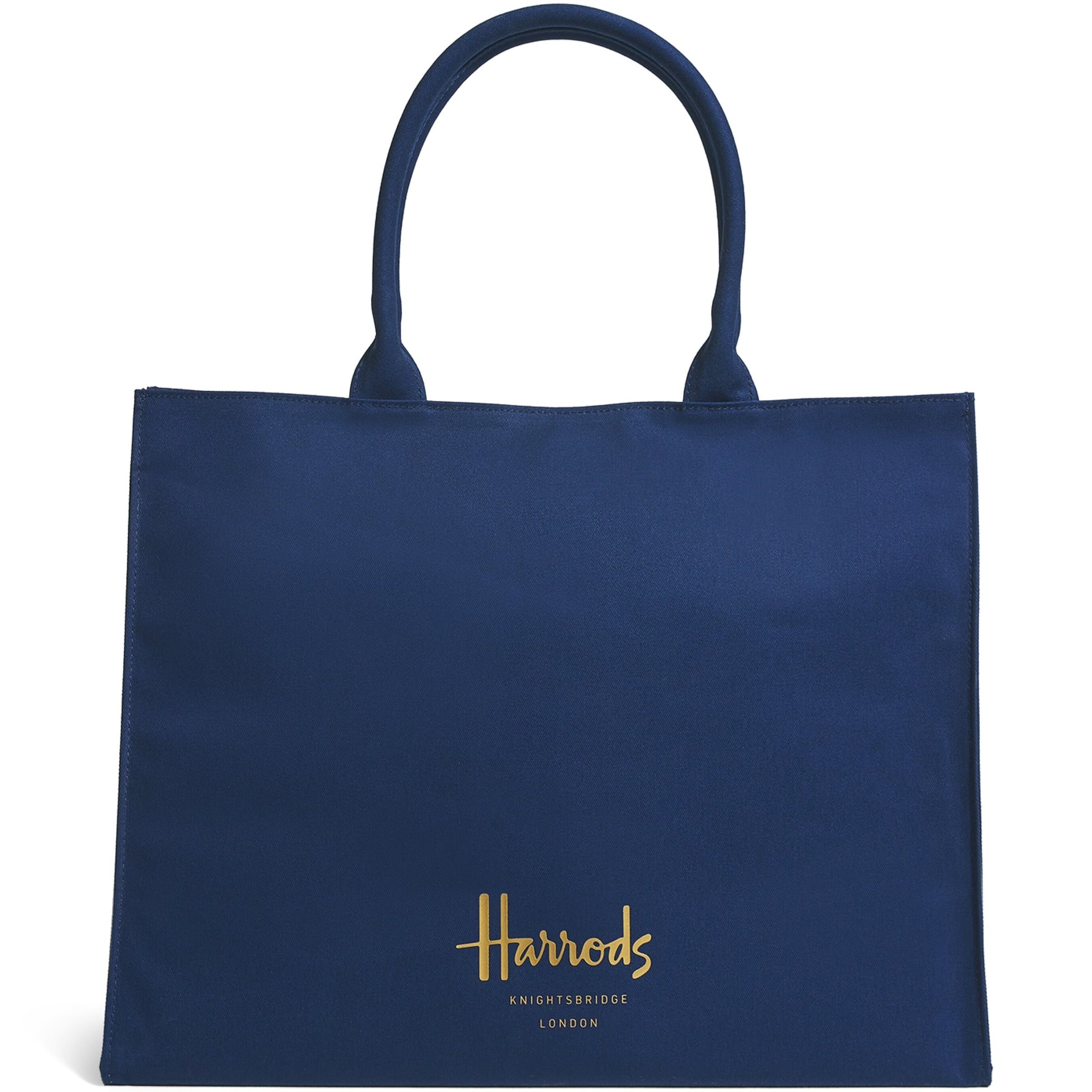 Navy Large Cotton Logo Tote Bag