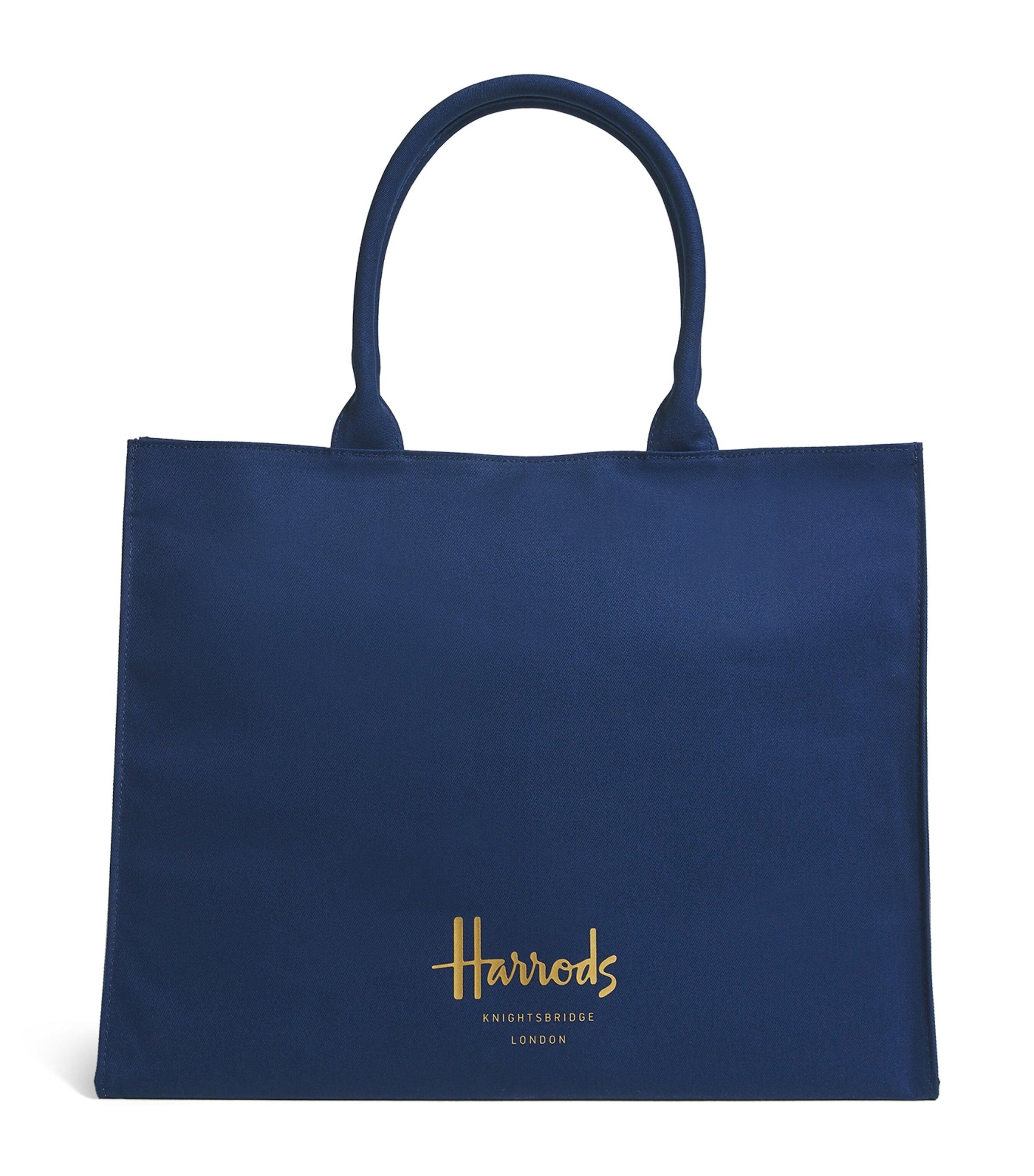 Navy Large Cotton Logo Tote Bag