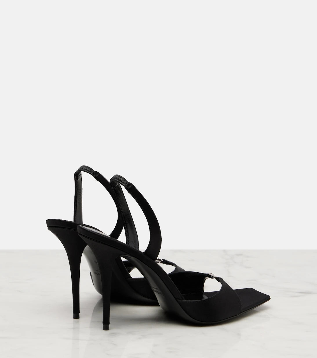 Saint Laurent - Daisy 95 embellished crêpe satin sandals