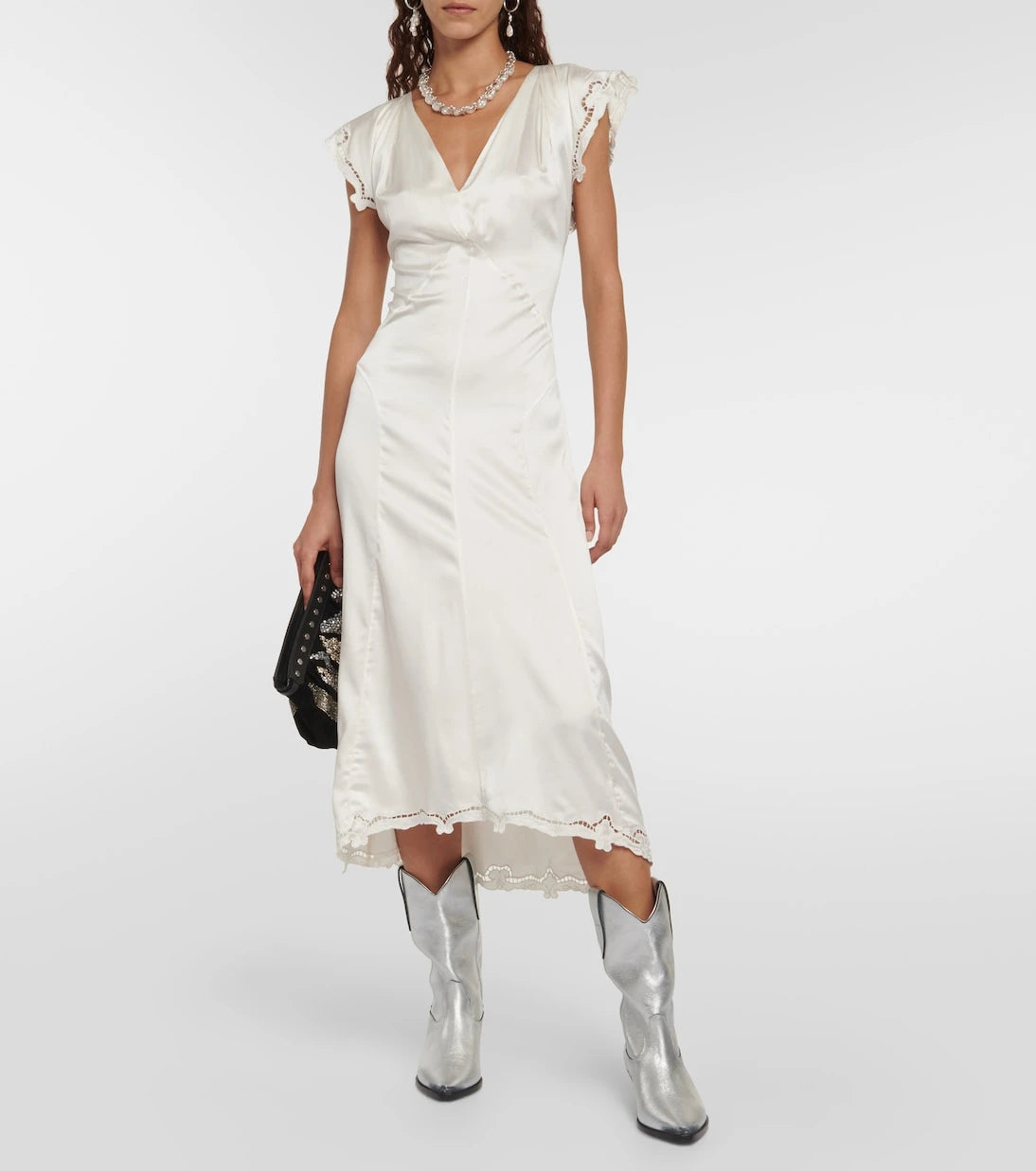 Isabel Marant - Duerto metallic leather cowboy boots