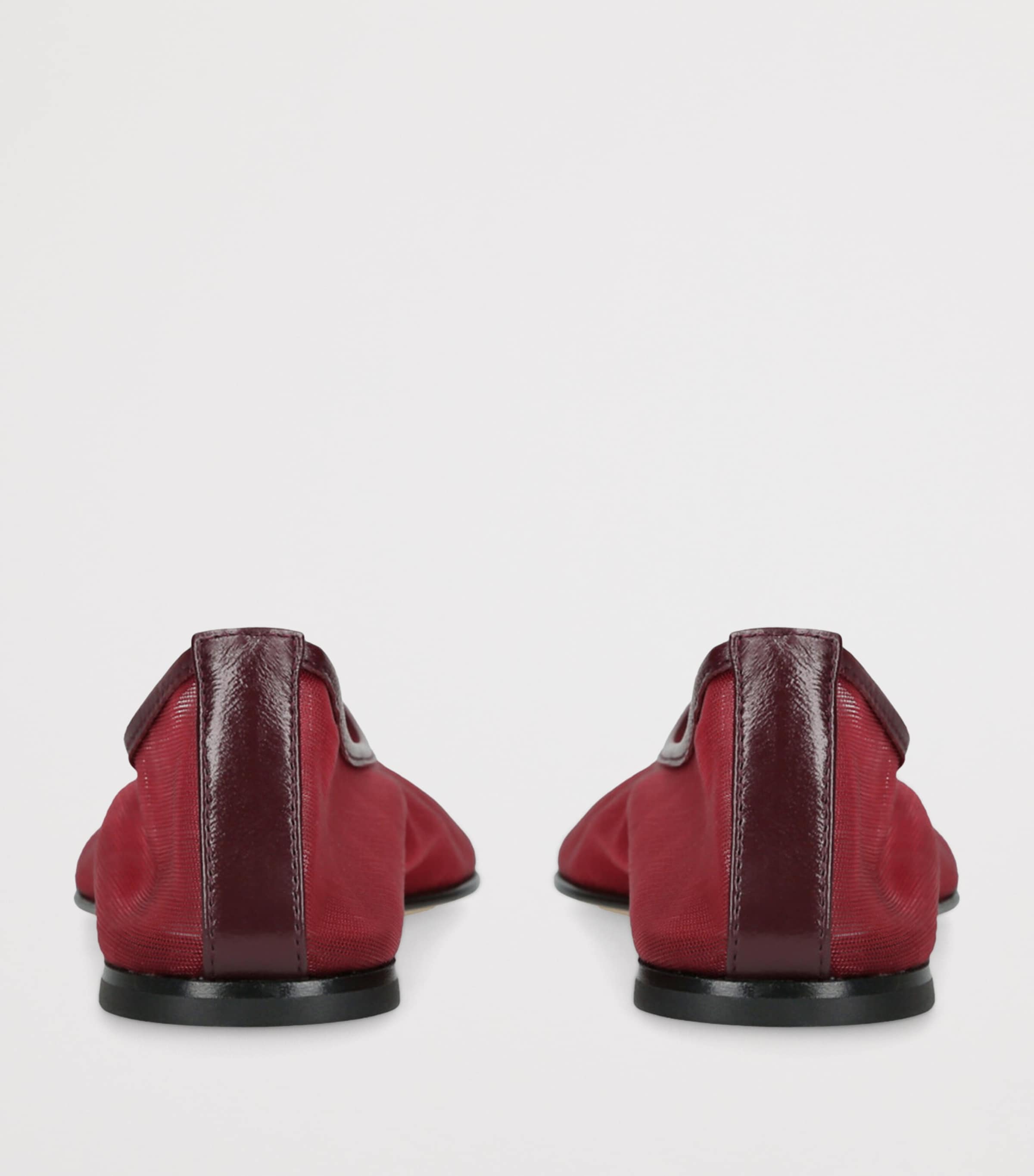 Dear Frances Burgundy Balla Mesh Ballet Flats