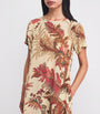 Weekend Max Mara Beige Silk Floral Maxi Dress