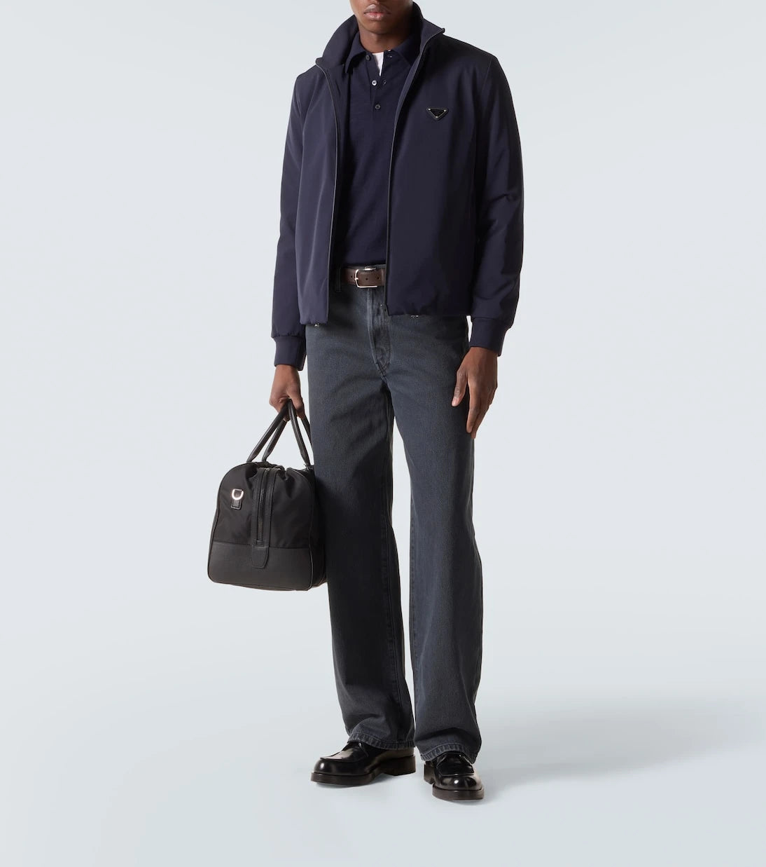 Prada - Logo virgin wool polo shirt