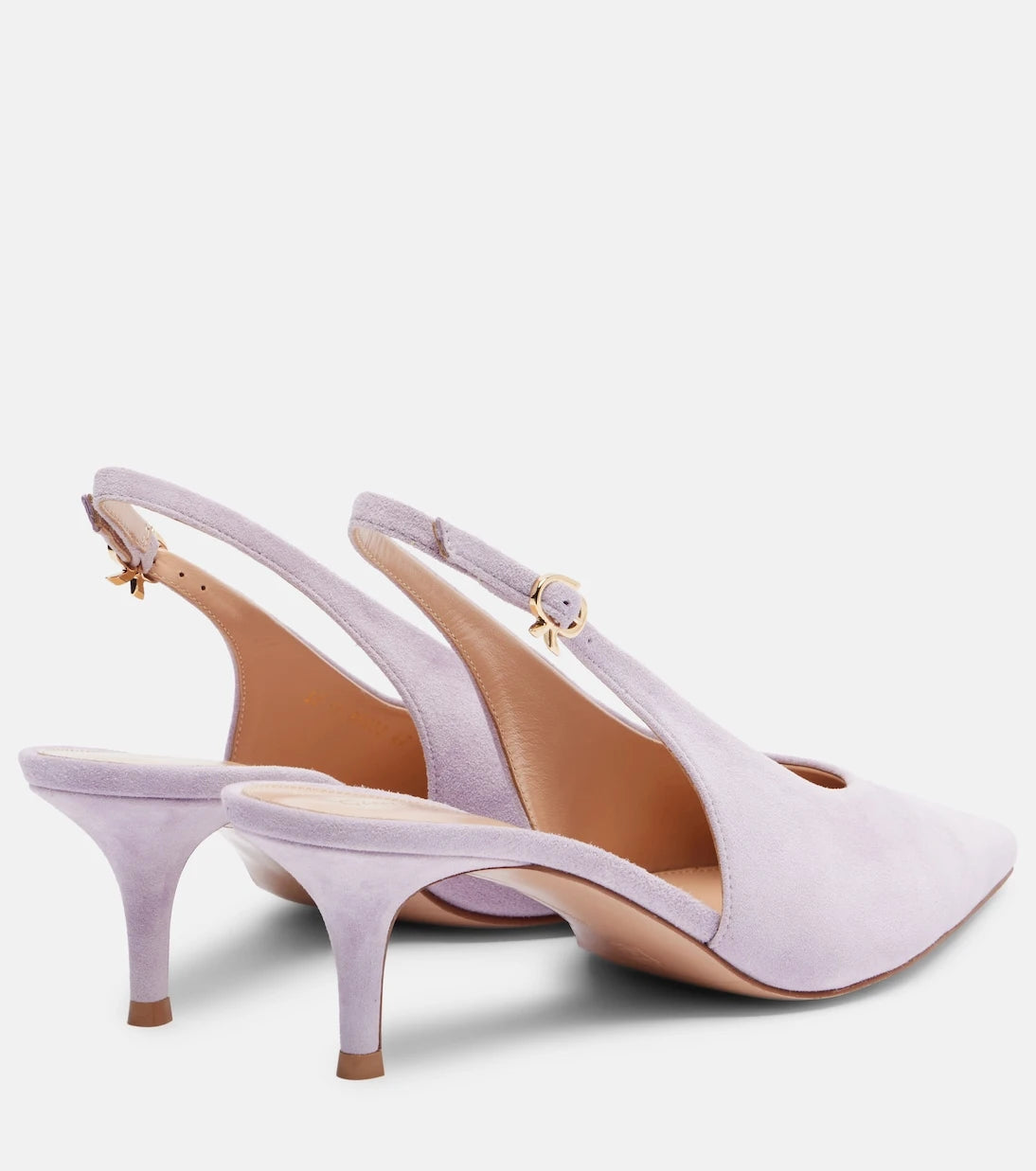 Gianvito Rossi - Robbie 55 süet arkası açık topuklu ayakkabı