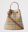 Brown Small Check Monogram Bucket Bag