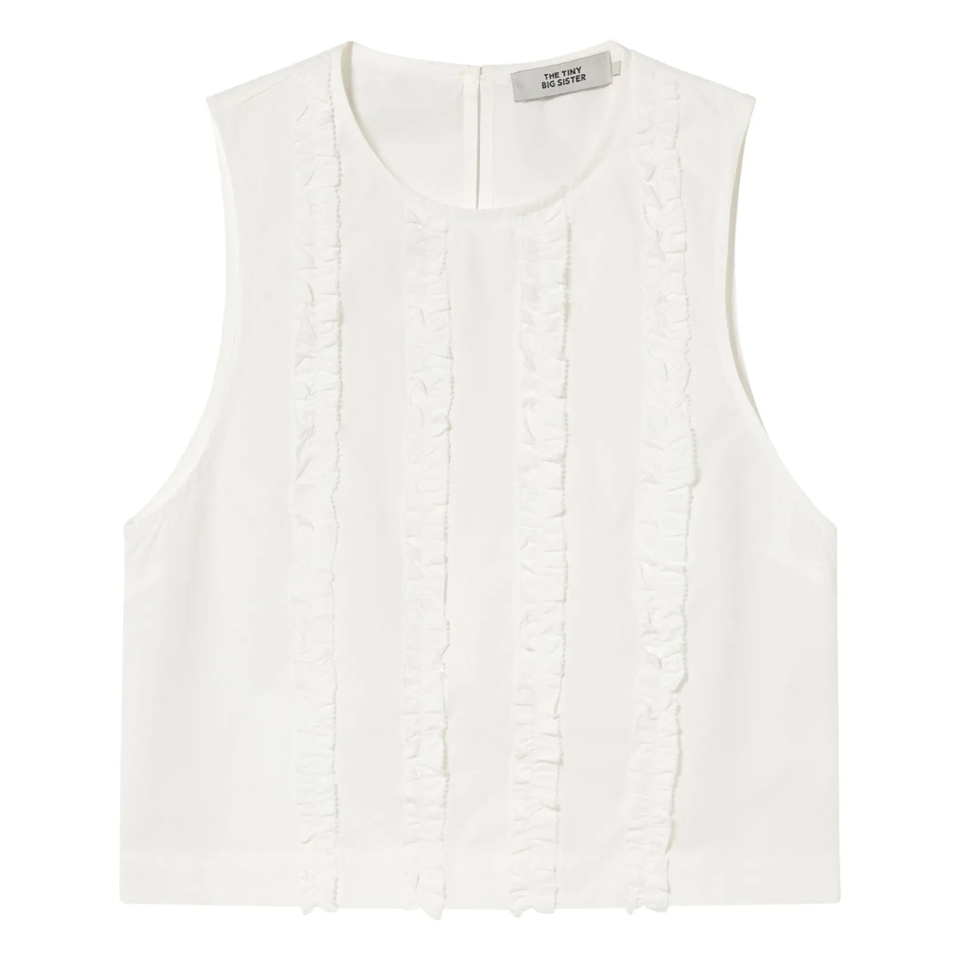 The Tiny Big Sister - Cotton Top | White