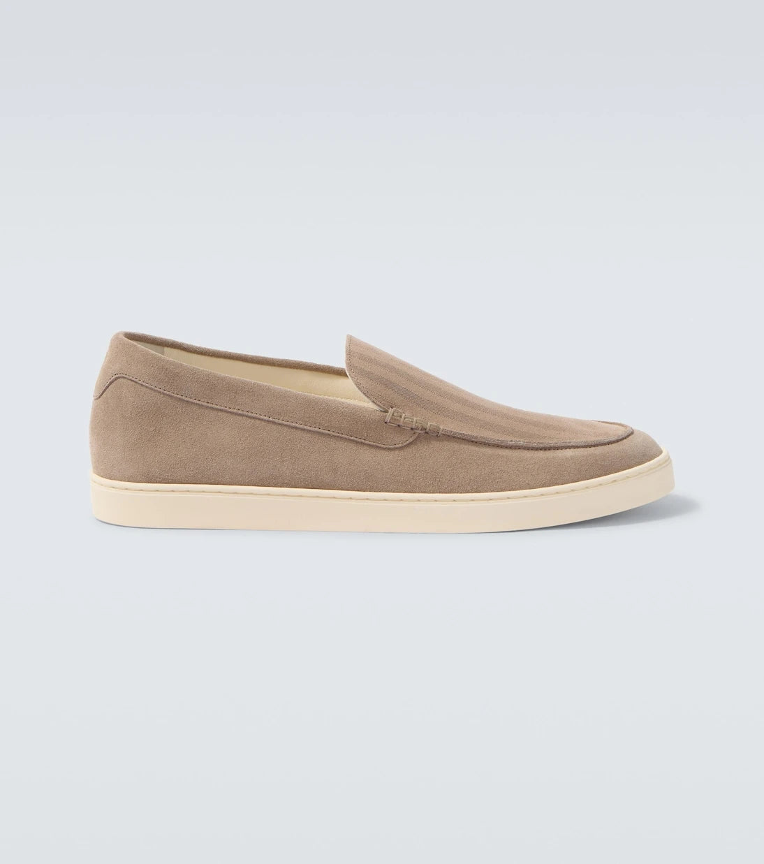 Brunello Cucinelli - Chevron suede slip-on shoes