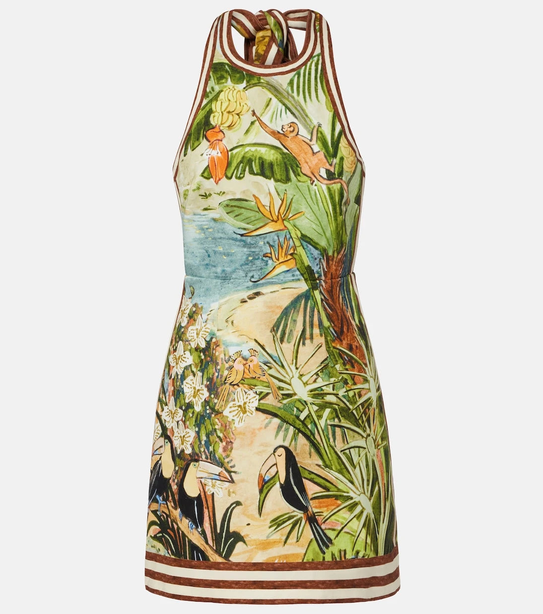 Alémais - x Mokshini Toucan Tango cotton minidress