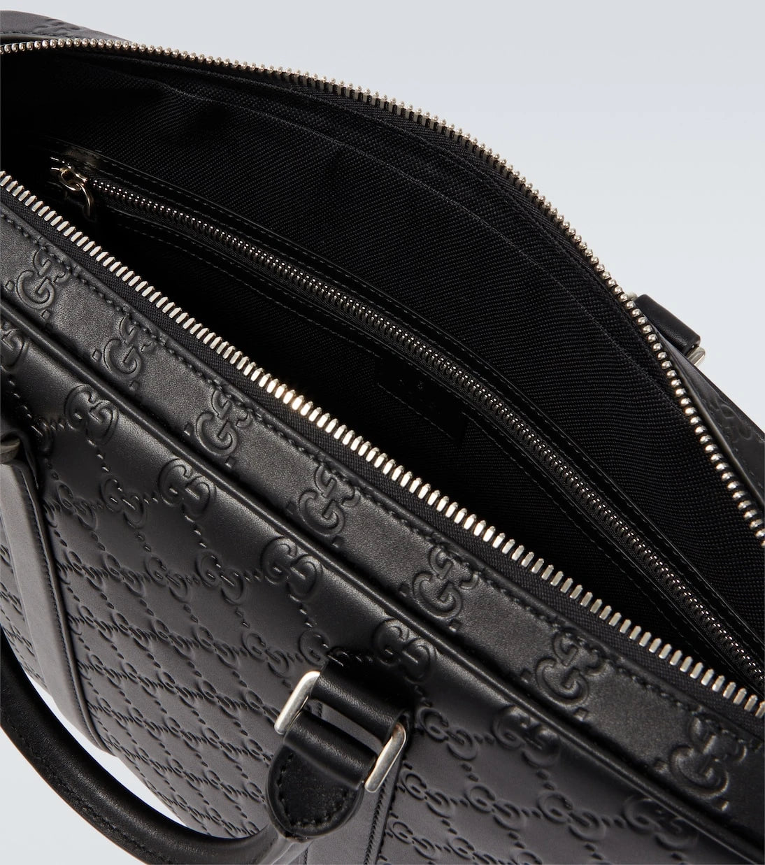 Gucci - GG Emblem debossed leather briefcase