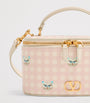 Valentino Garavani Pink Mini Leather Vanity Case Top-Handle Bag