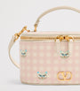 Valentino Garavani Pink Mini Leather Vanity Case Top-Handle Bag