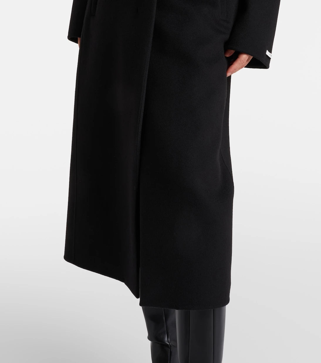 Sportmax - Peplum virgin wool coat