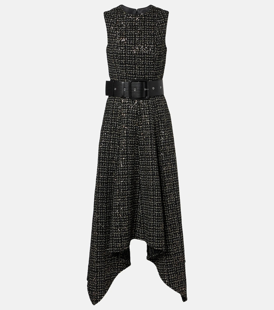 Safiyaa - Okimi sequined tweed midi dress