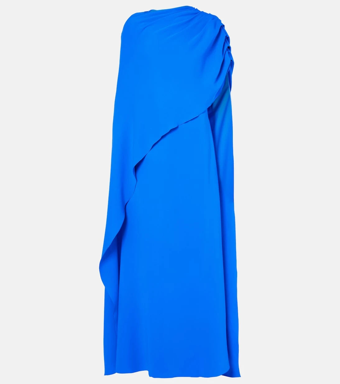 Oscar de la Renta - فستان من قماش الجورجيت الحريري المخلوط بتصميم درابيه