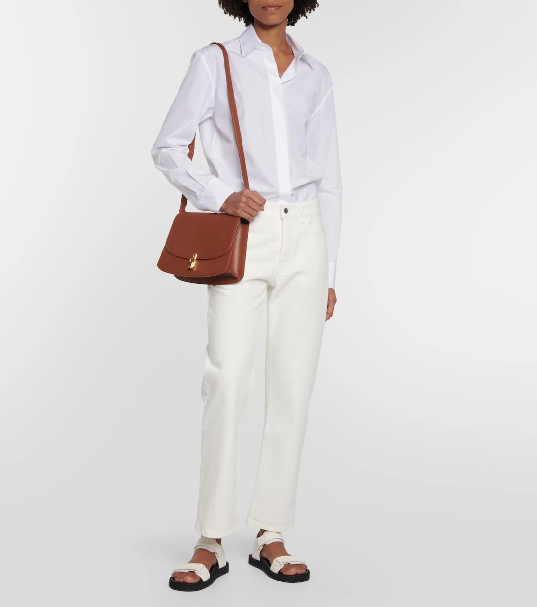 The Row - Hook and Loop leather sandals