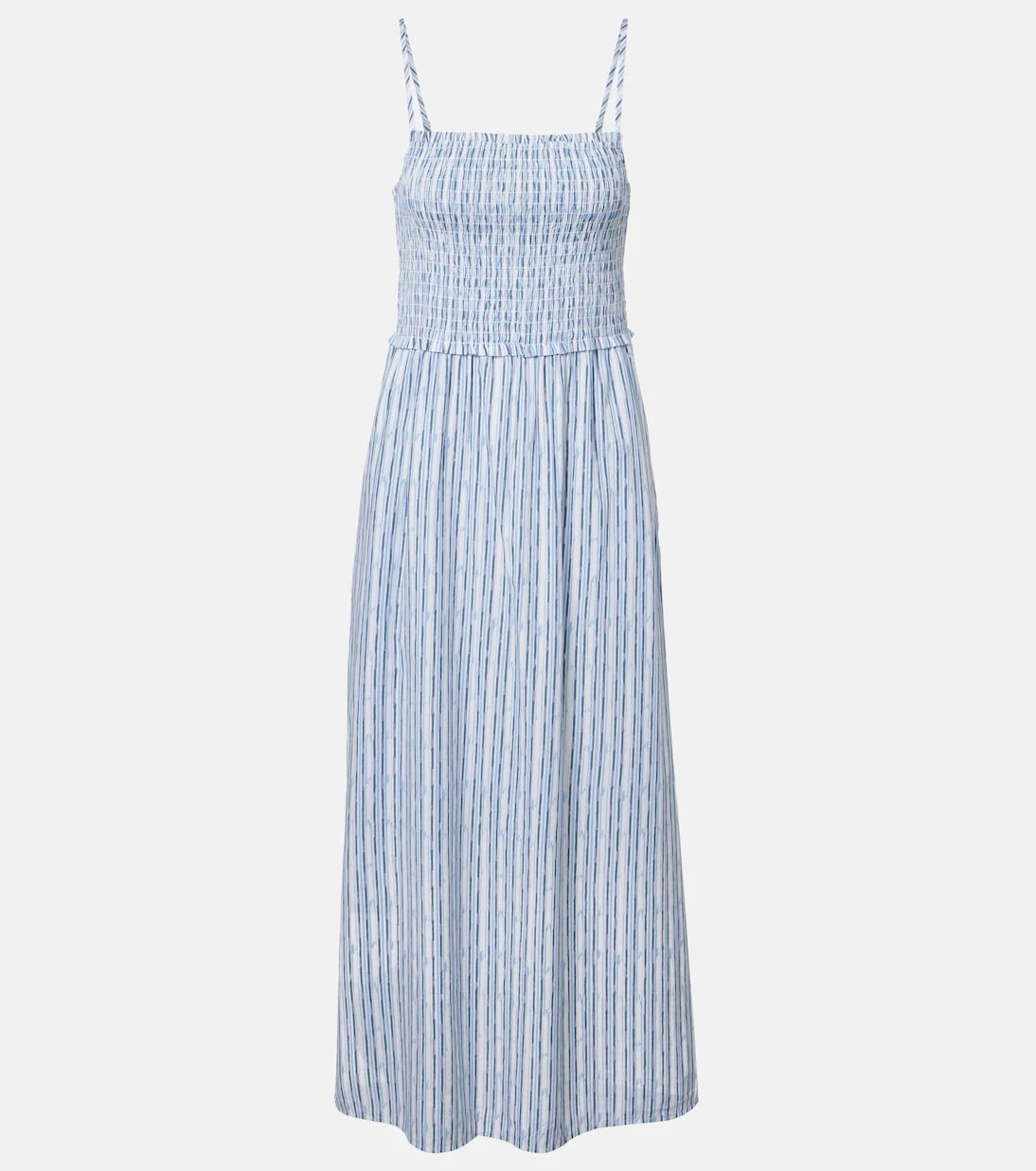 Velvet - Senara striped cotton-blend maxi dress