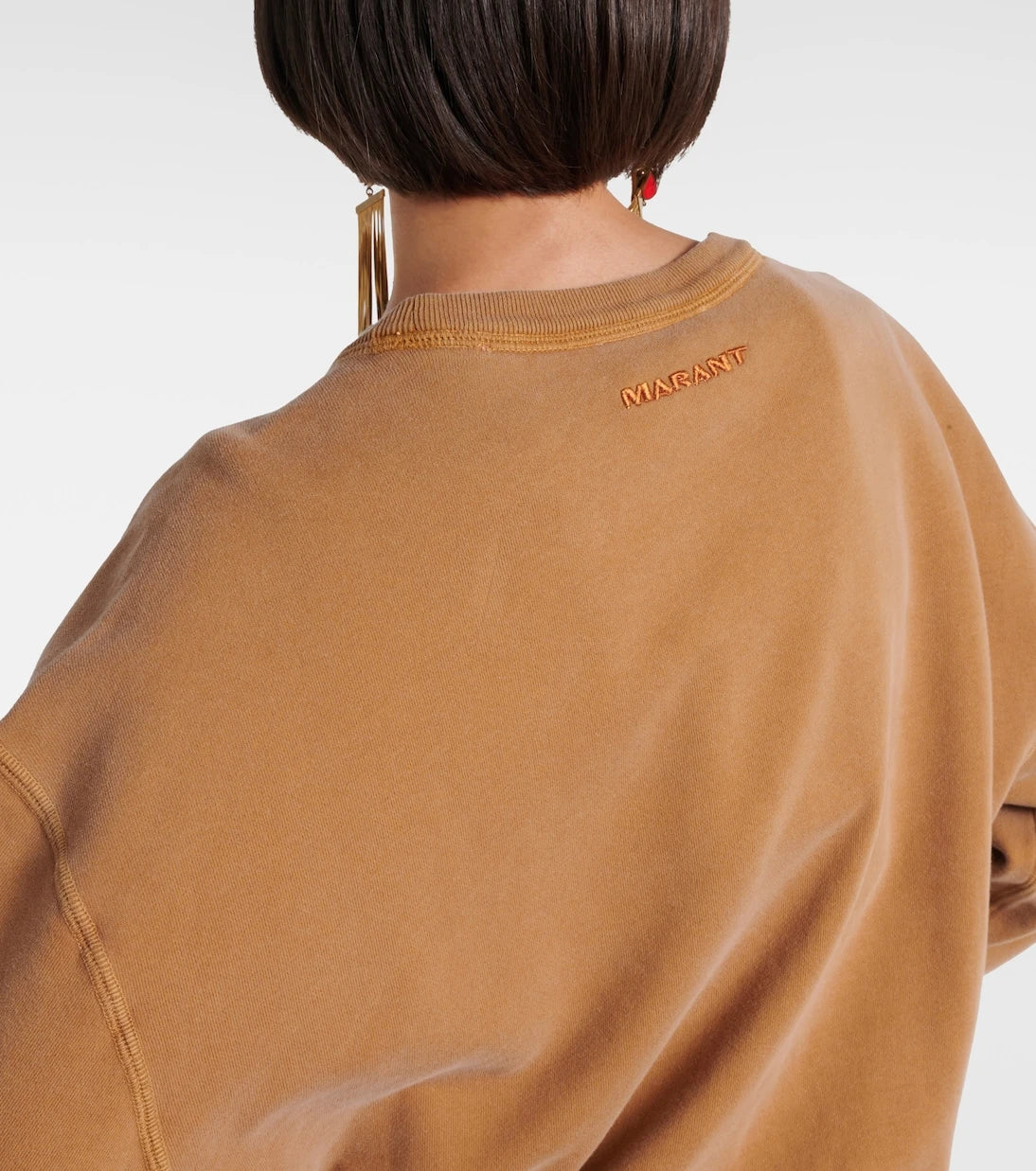 Marant Etoile - Pipper gathered cotton sweatshirt dress
