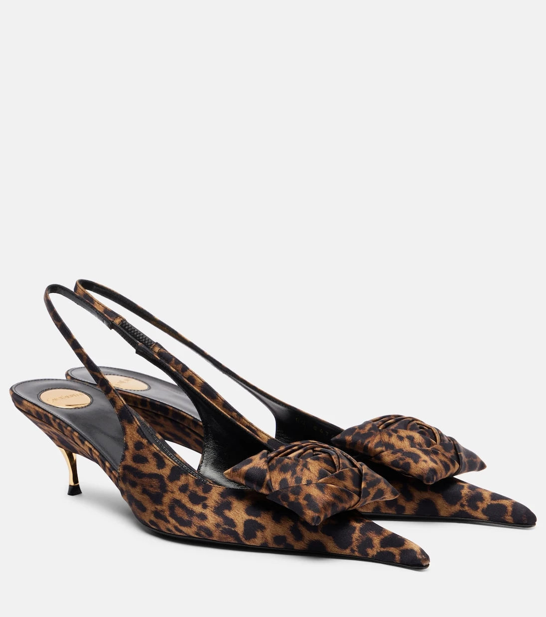 Saint Laurent - Dakota 50 leopard-print slingback pumps