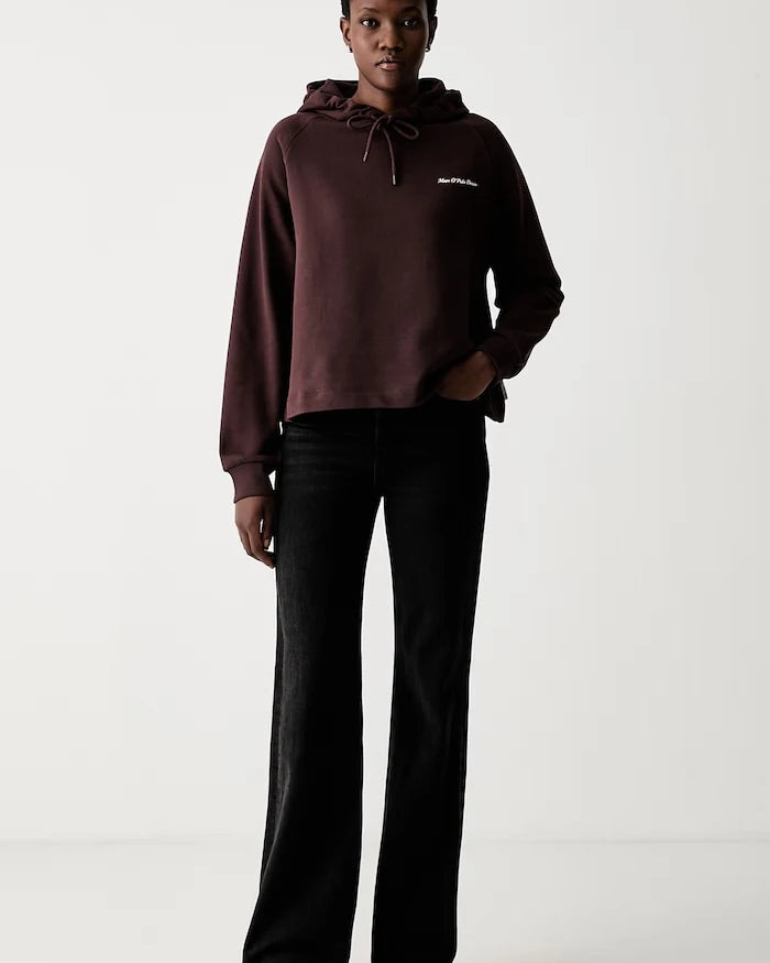 Marc O'Polo kadın pamuklu kapüşonlu sweatshirt