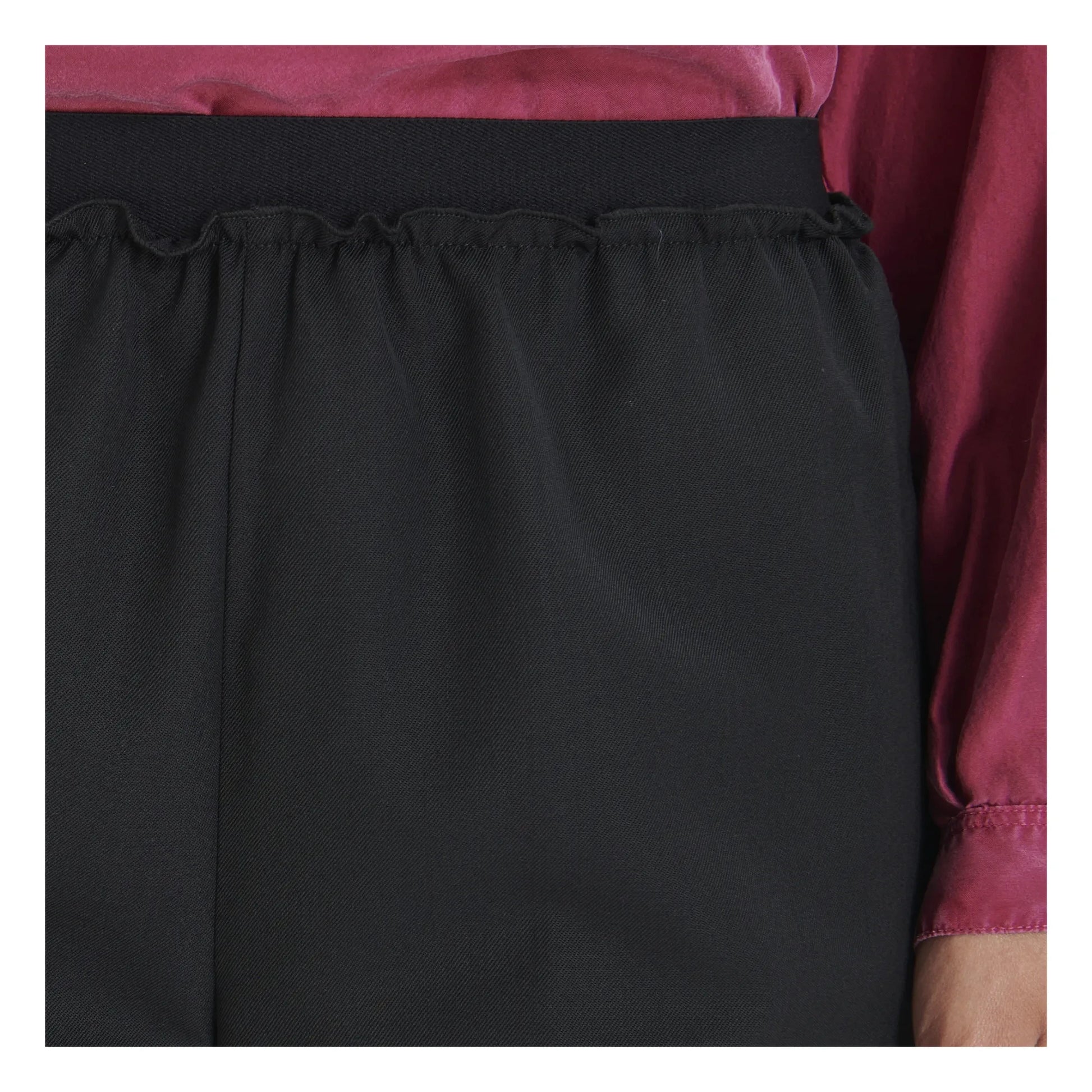 Pomandère - Elasticated Wool Pants | Black
