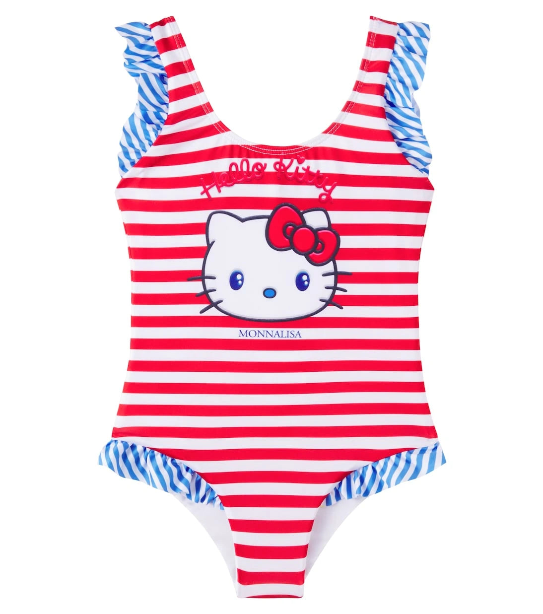 Monnalisa - x Hello Kitty striped swimsuit