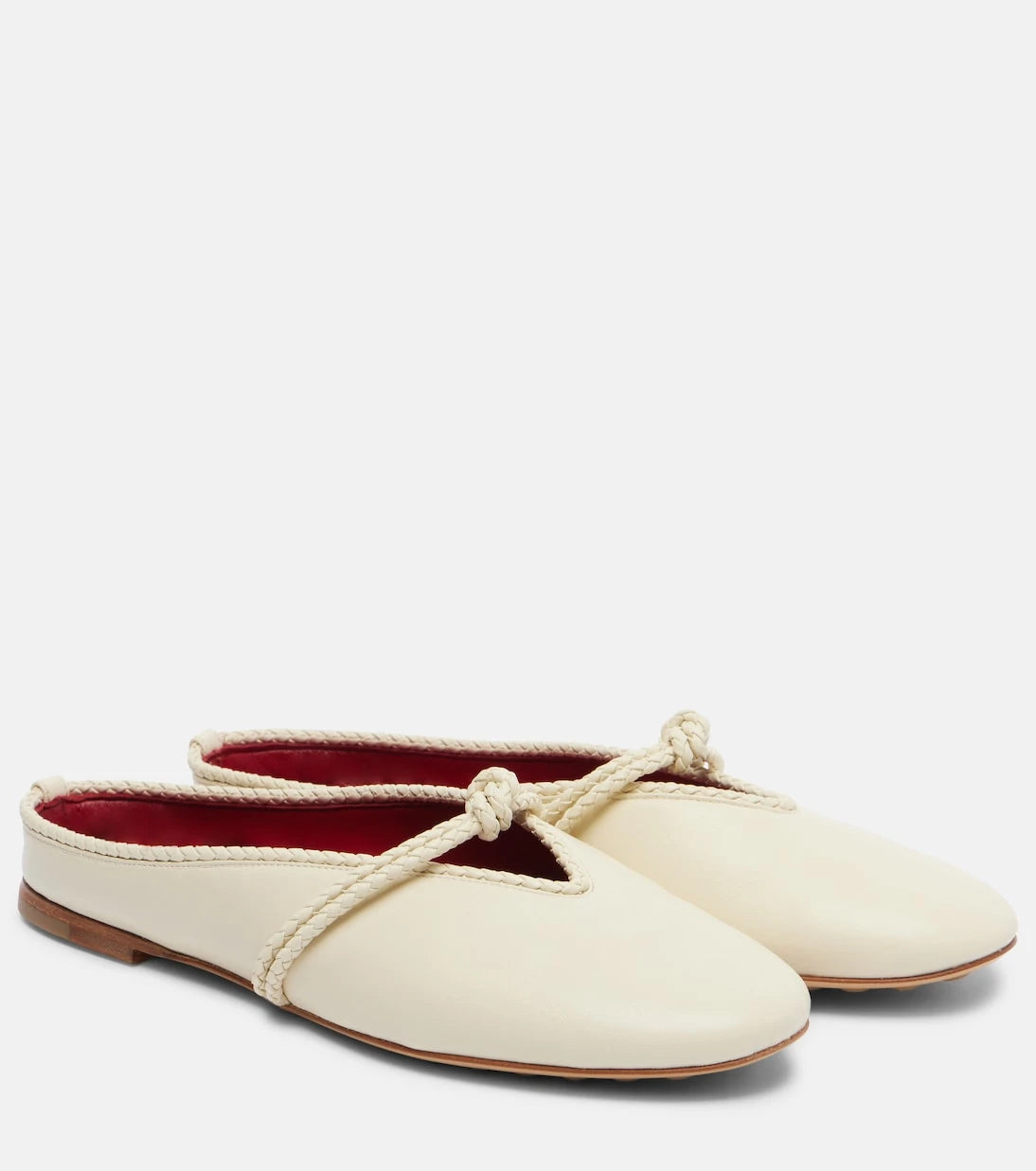 Bottega Veneta - Rosa deri topuklu terlik