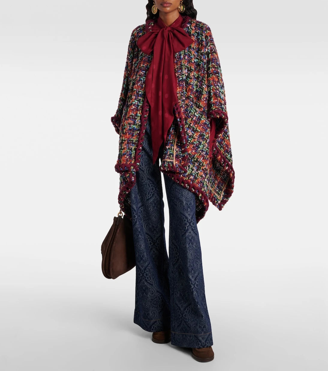 Etro - كاب من مزيج صوف الموهير والقطن التويد