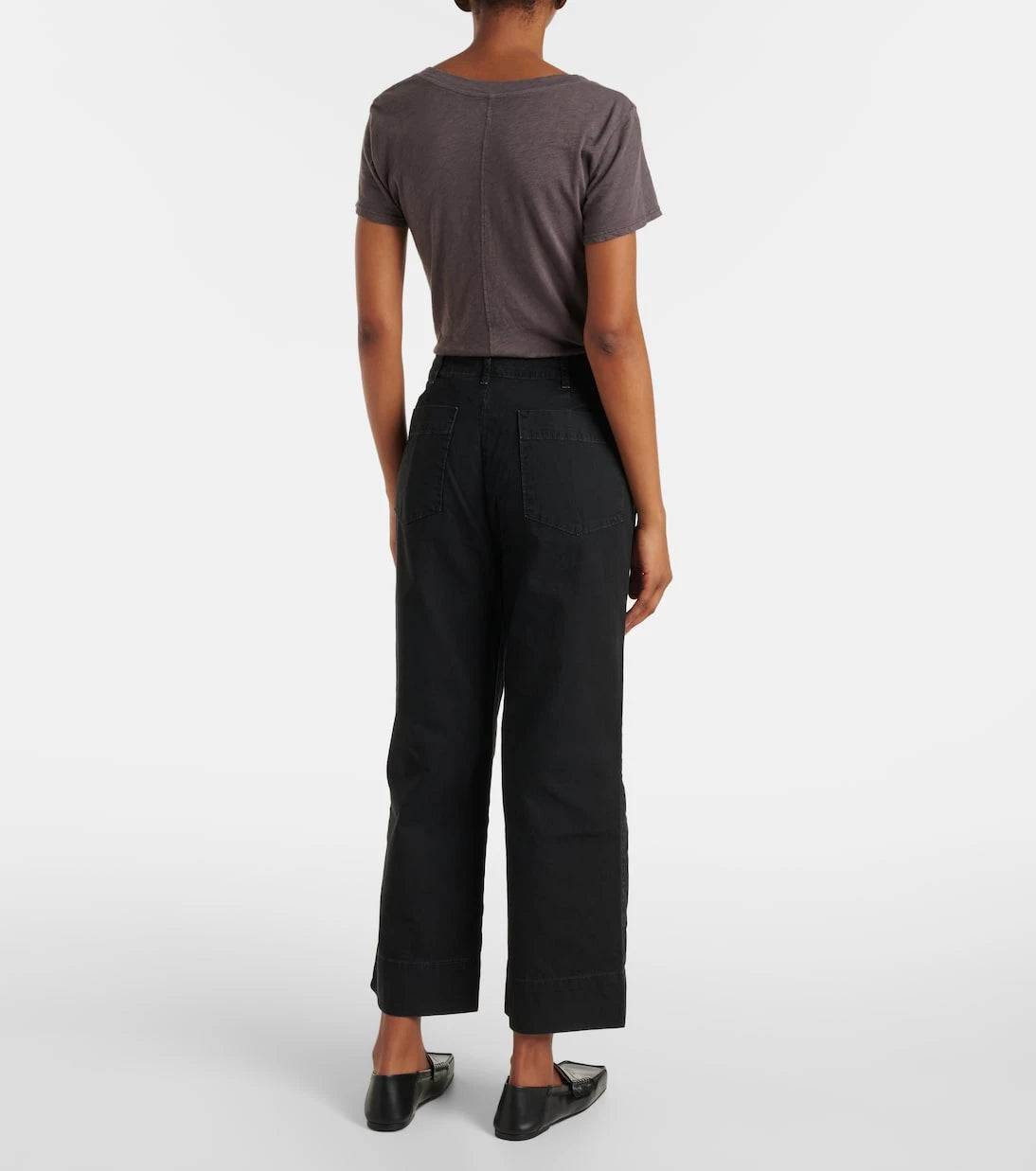 Velvet - Mid-rise cotton canvas wide-leg pants