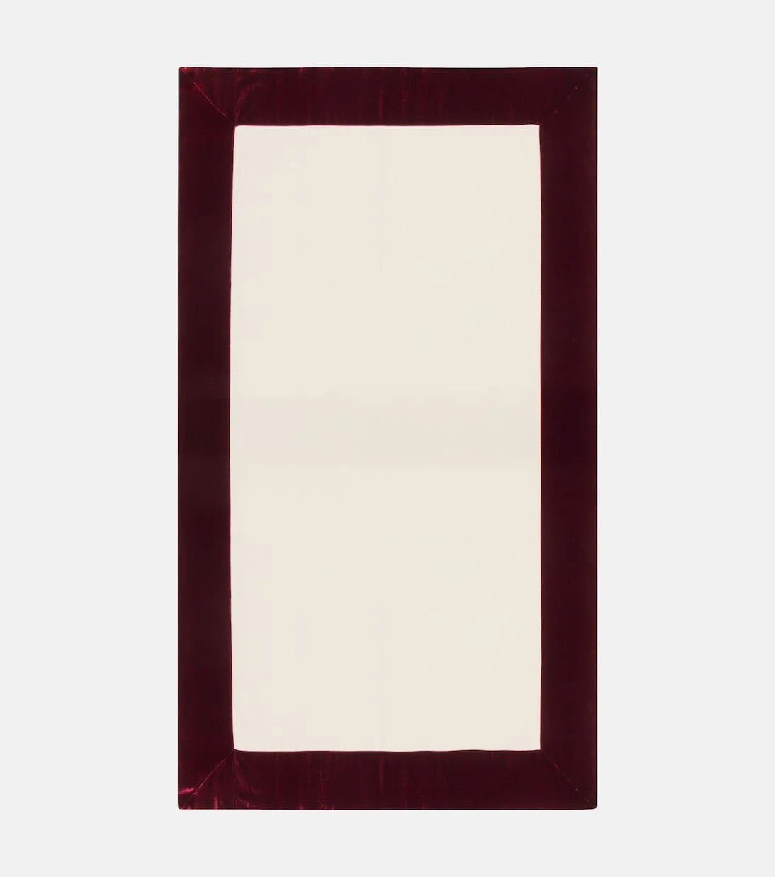 Once Milano - Velvet-trimmed linen tablecloth