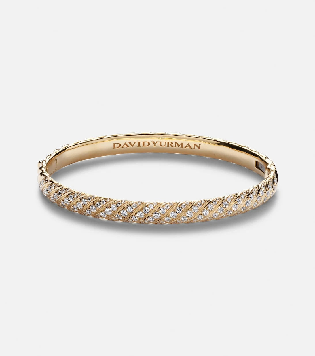 David Yurman - Sculpted Cable 18kt gold bangle with diamonds