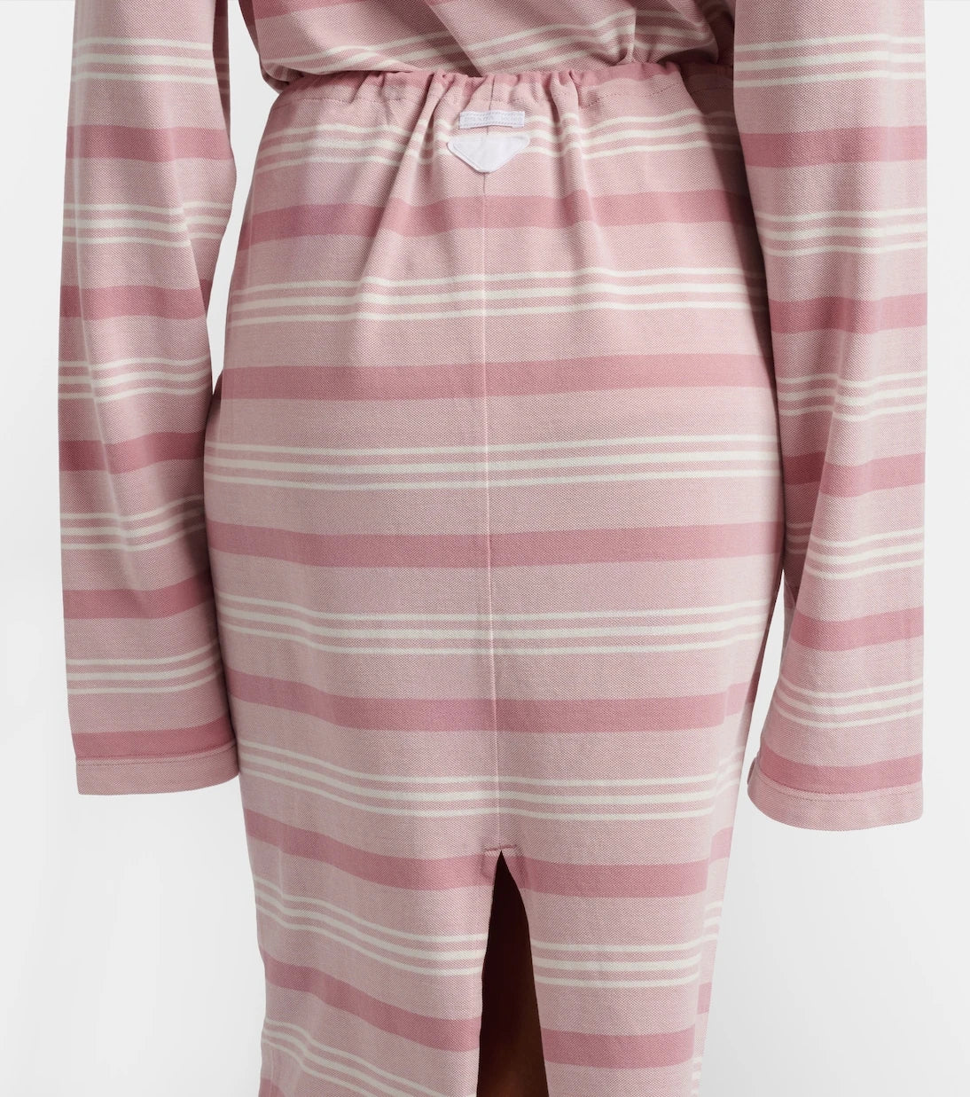 Prada - Striped cotton piqué pencil skirt